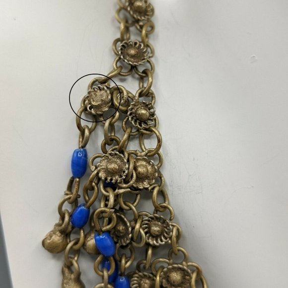 Vintage Cannetille Etruscan Revival Bib Necklace - Picture 4 of 11